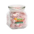 Striped Pepper Mints in Medium Glass Jar